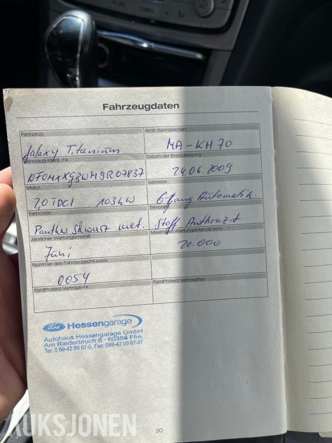 2009 Ford Galaxy 2.0 Diesel 140hk 7-seter, Automat, S+V dekk