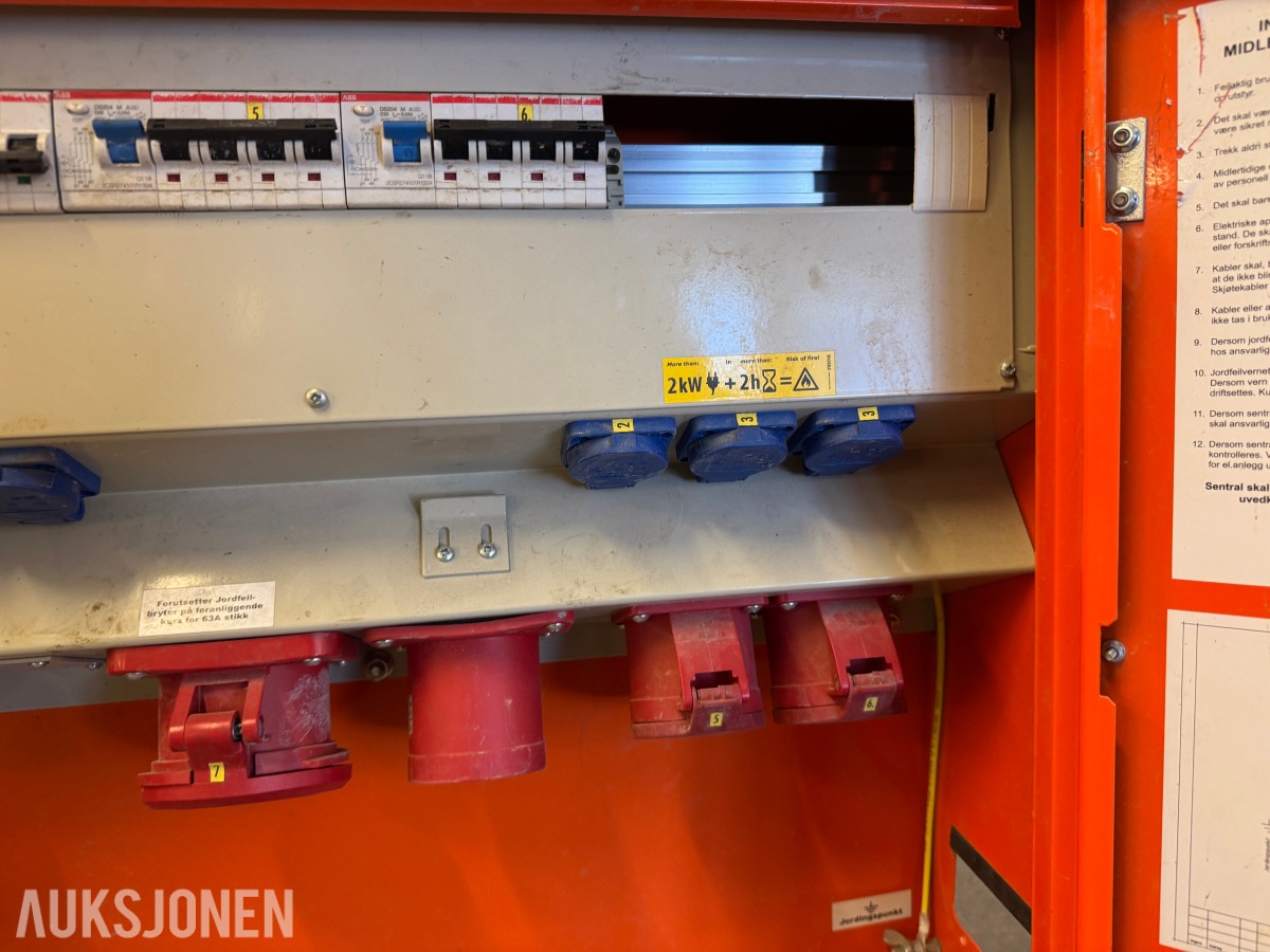 Holte Industri US 63A byggestrømsentral 400 V
