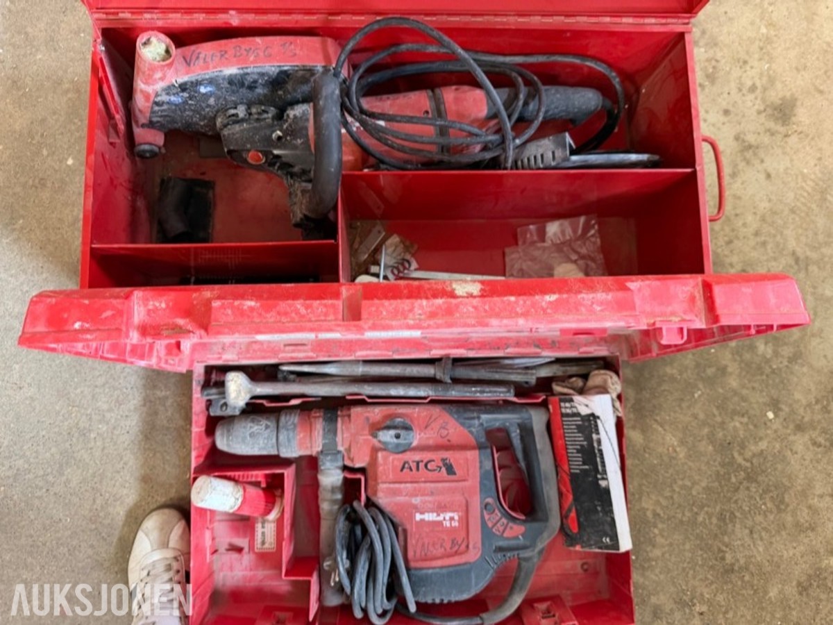 Hilti Vinkelsliper og betongborrmaskin