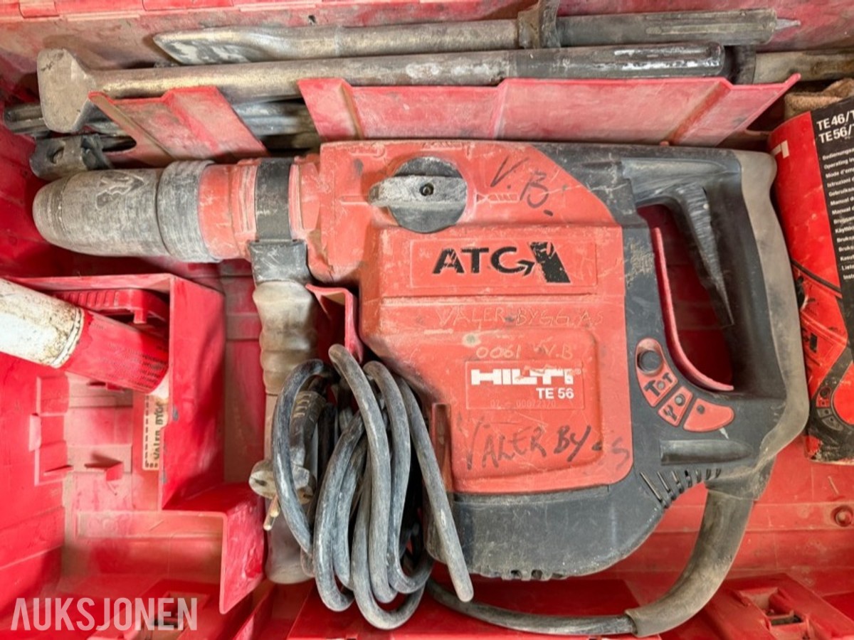 Hilti Vinkelsliper og betongborrmaskin