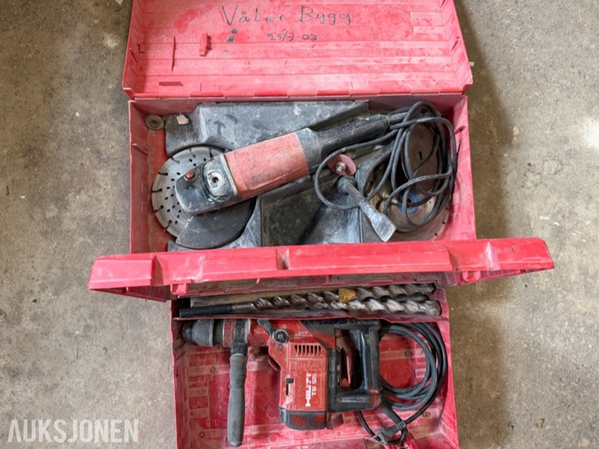 Hilti Vinkelsliper og Betongborrmaskin