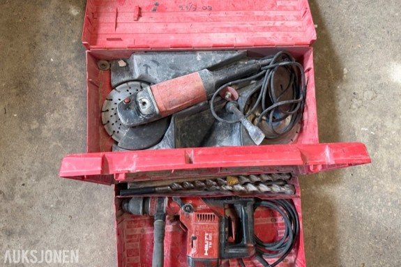 Hilti Vinkelsliper og Betongborrmaskin