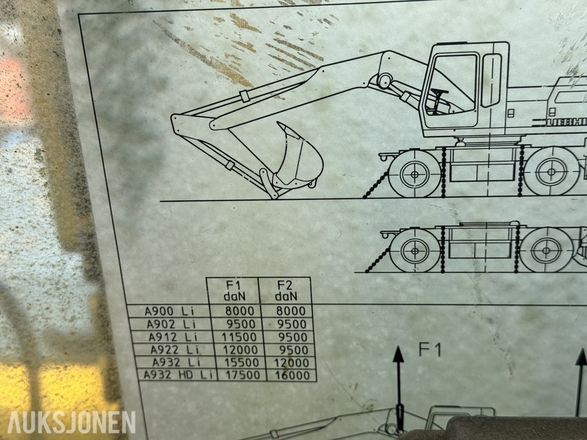 1996 Liebherr A922 Litronic hjulgraver materialhåndteringsmaskin