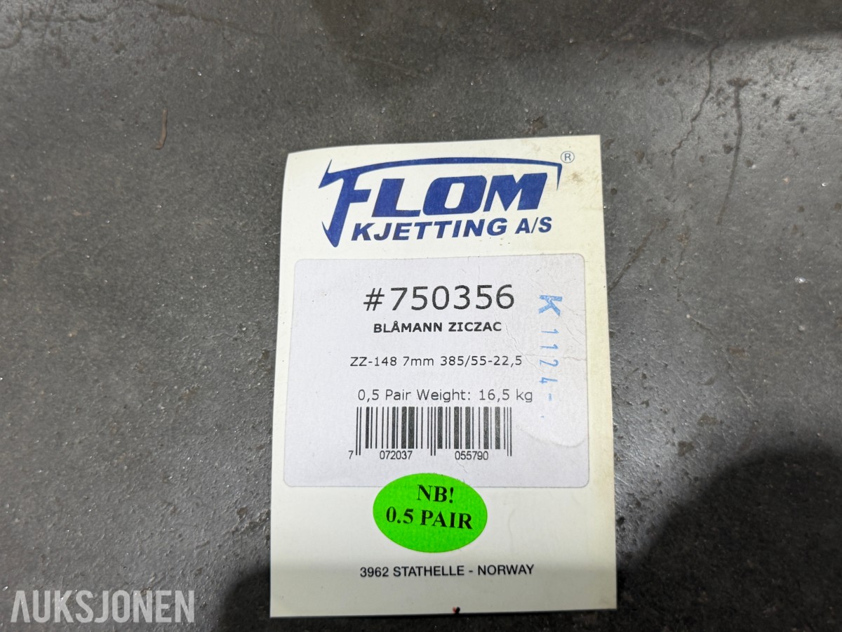 Parti snøkjettinger – Blåmann / Flom Kjetting