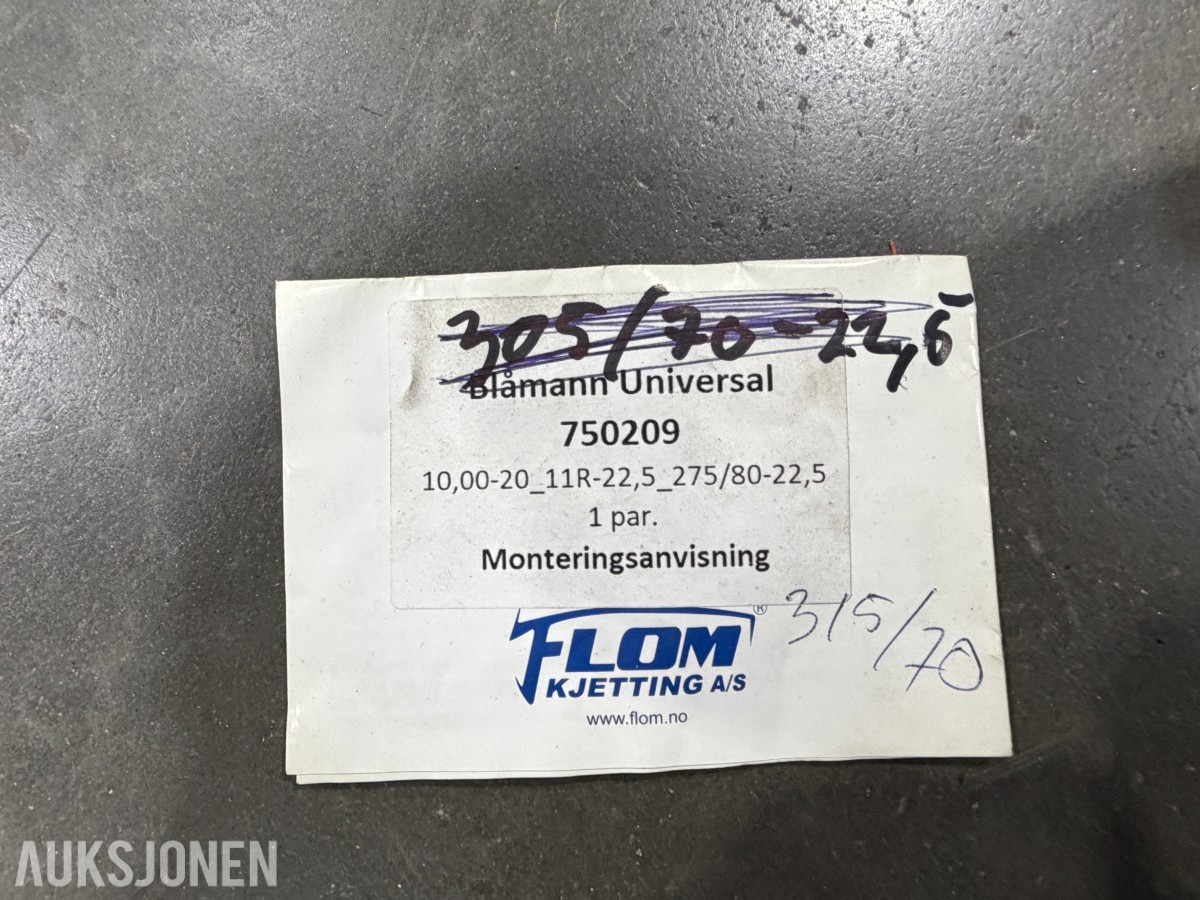Parti snøkjettinger – Blåmann / Flom Kjetting