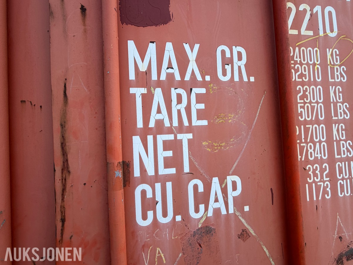 20-fots fraktcontainer / lagercontainer - 24.000 kg