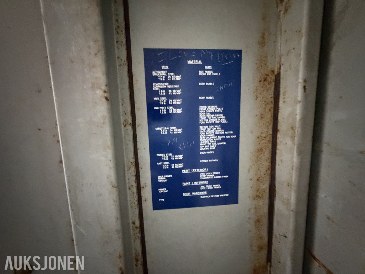 20-fots fraktcontainer / lagercontainer - 24.000 kg