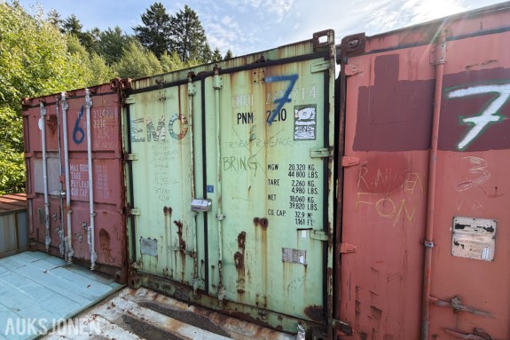 20-fots fraktcontainer / lagercontainer - Egenvekt 2260 kg - Nyttelast 18060 kg