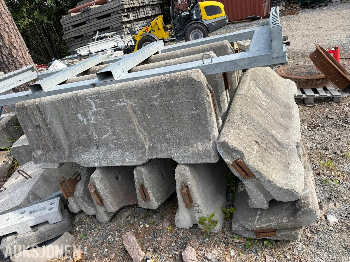 Jersey-betongelementer - 10 stk - 200 x 40 x 70 cm