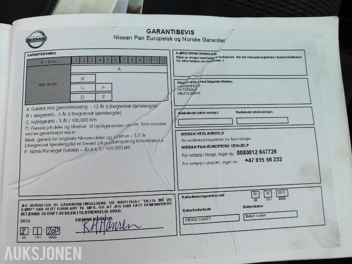 2013 Nissan NV200 1.5-90 D, 179804km