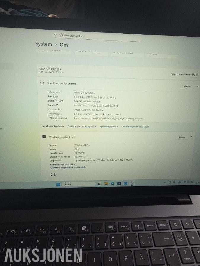 2025 Dell Pro Max 16 MC16250 – 64GB / 1TB / RTX PRO 1000