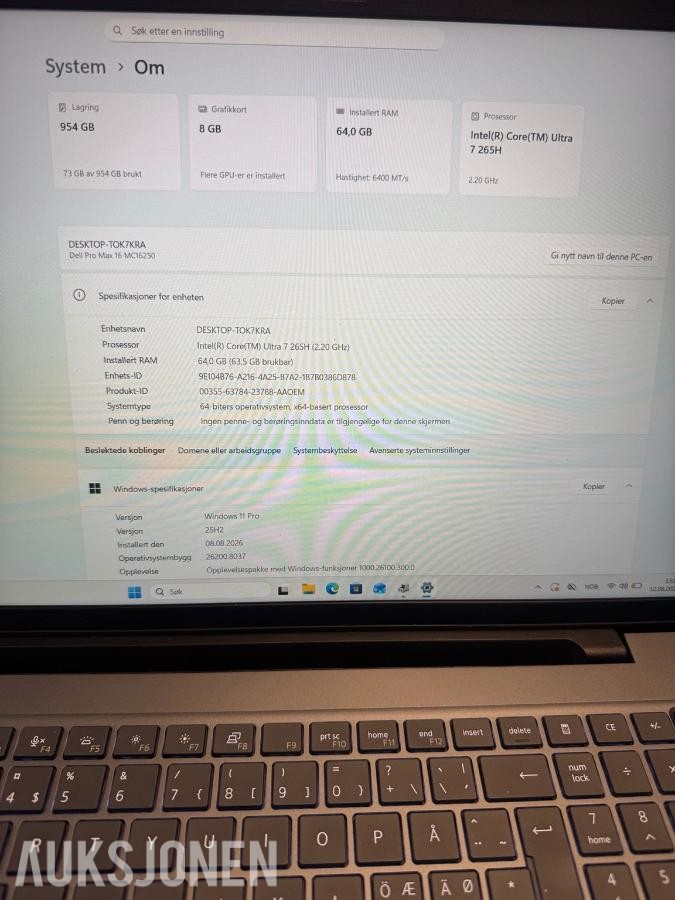 2025 Dell Pro Max 16 MC16250 – 64GB / 1TB / RTX PRO 1000