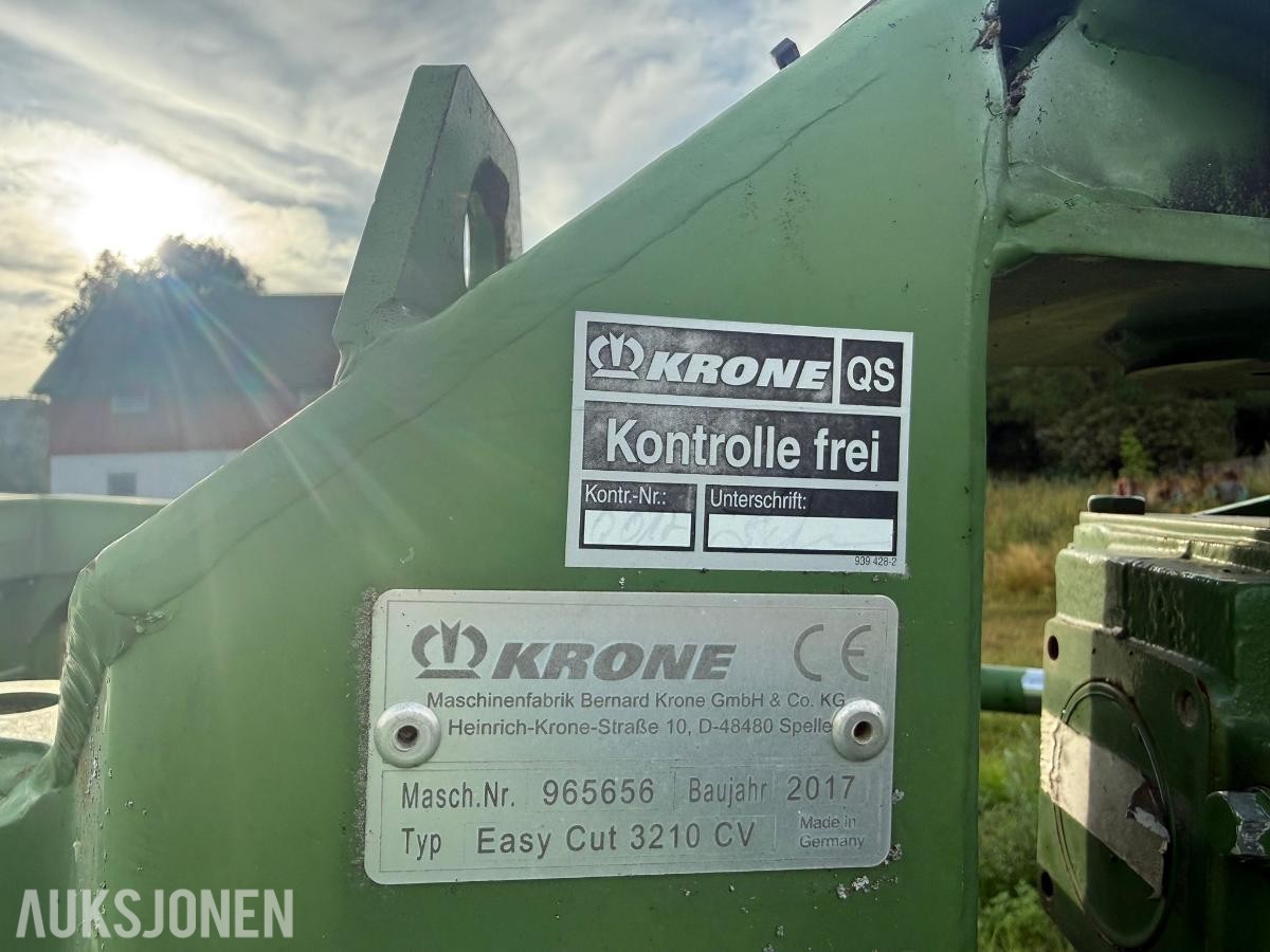 2017 Krone EasyCut 3210 CV skiveslåmaskin