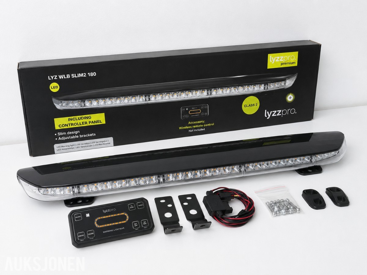 Lyzzpro LED varsellysbjelke LYZ WLB SLIM2 180, 12/24V