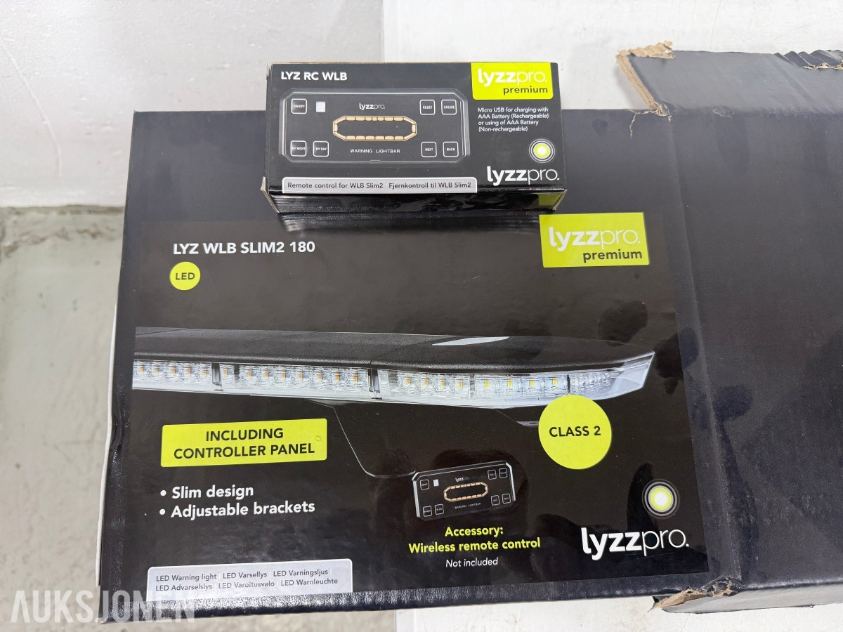 Lyzzpro LED varsellysbjelke LYZ WLB SLIM2 180, 12/24V