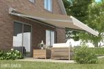 TERRASSEMARKISE 495X300CM BREDDE/UTFALL - MOTORSTYRT - KASSETTMARKISE - HELT NY