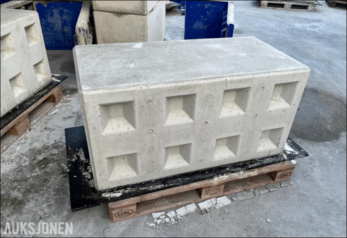 10 STK BETONGBLOKKER 1200x600. PRODUSERT 2026