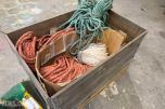 Diverse tauverk i trekasse/pall - ukjente lengder