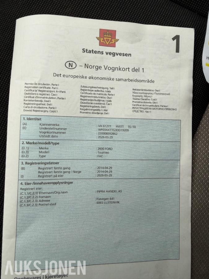 2014 Ford Tourneo, 2.2-125 D, 283500km