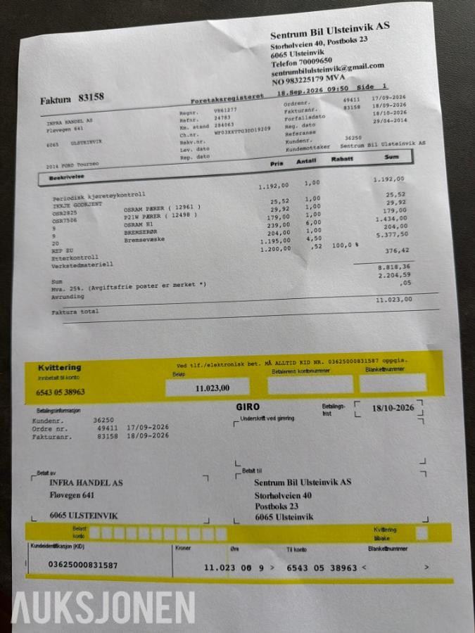 2014 Ford Tourneo,  2.2-125 D, 283500km