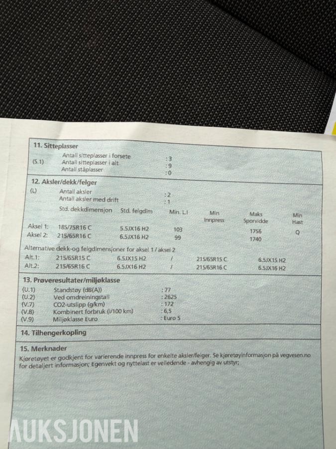 2014 Ford Tourneo, 2.2-125 D, 283500km