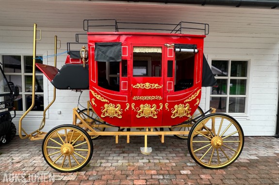 Hestevogn / stagecoach med 4 hjul og skivebremser