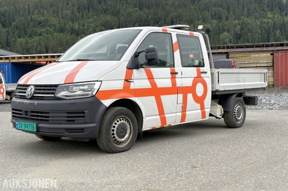2019 Volkswagen Transporter pickup 2,0 TDI 150hk Lang DoKa 4Motion - automat - Webasto med fjernkontroll