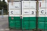 20 fots container med doble containerdører i enden.