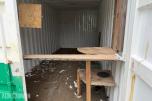 20 fots container med doble containerdører i enden.