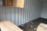 20 fots container med doble containerdører i enden.