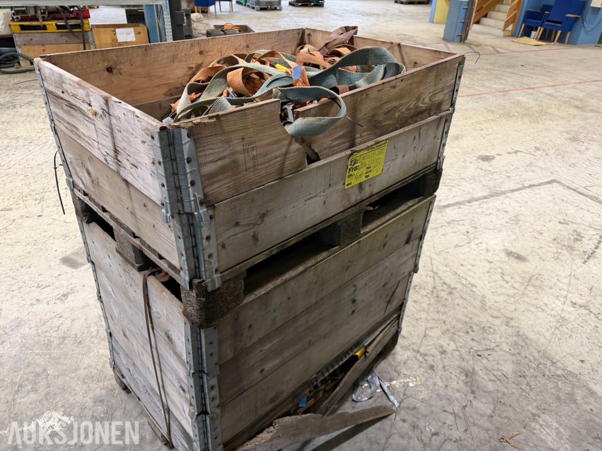 Stort parti diverse jekkestropper og lastestropper