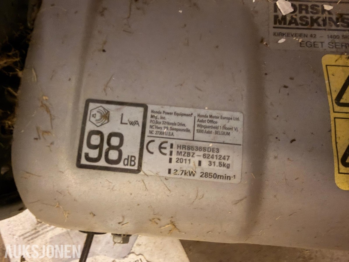 Honda HRS536SDE3 gressklipper – 2011 – rep./serviceobjekt – uten minstepris