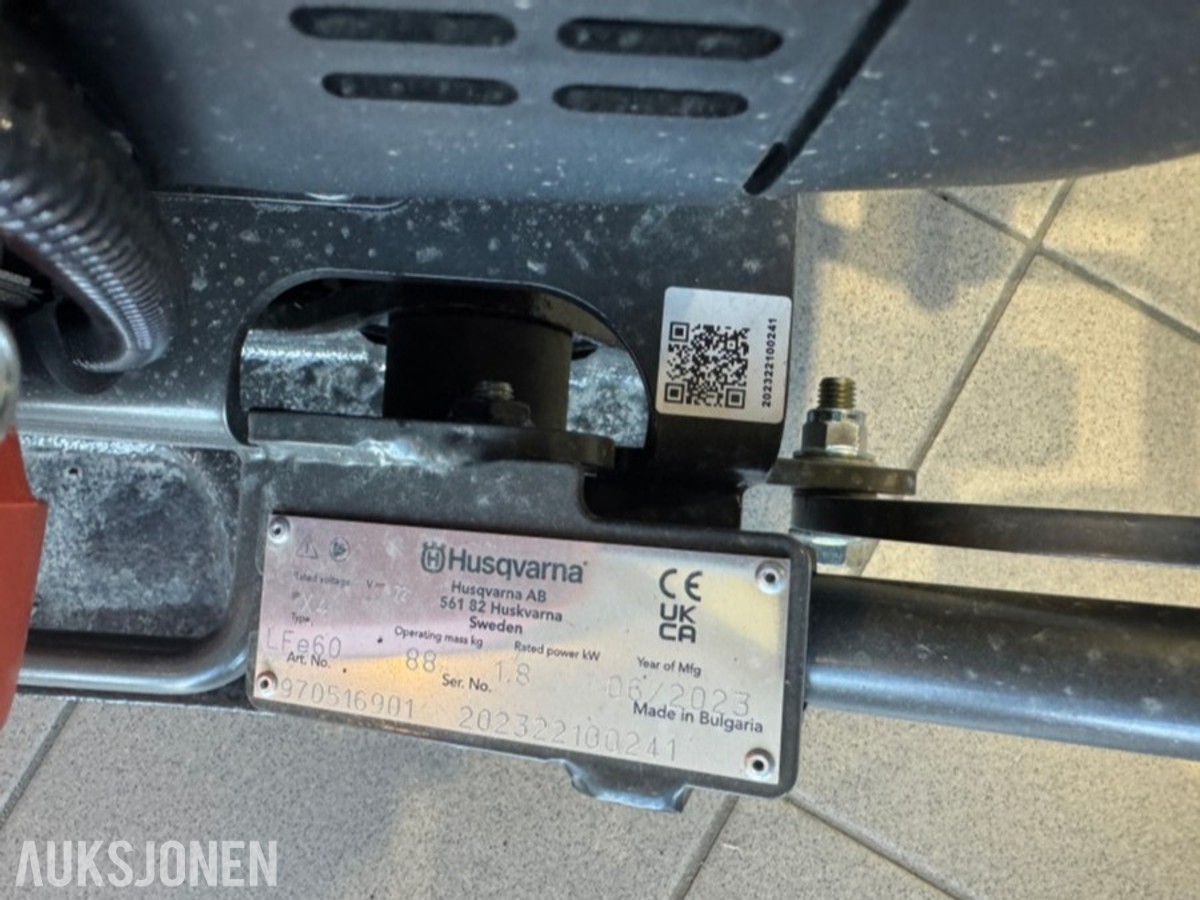 2023 Husqvarna LF 60 LAT – Batteridrevet Vibrasjonsplate (Utstillingsmodell)