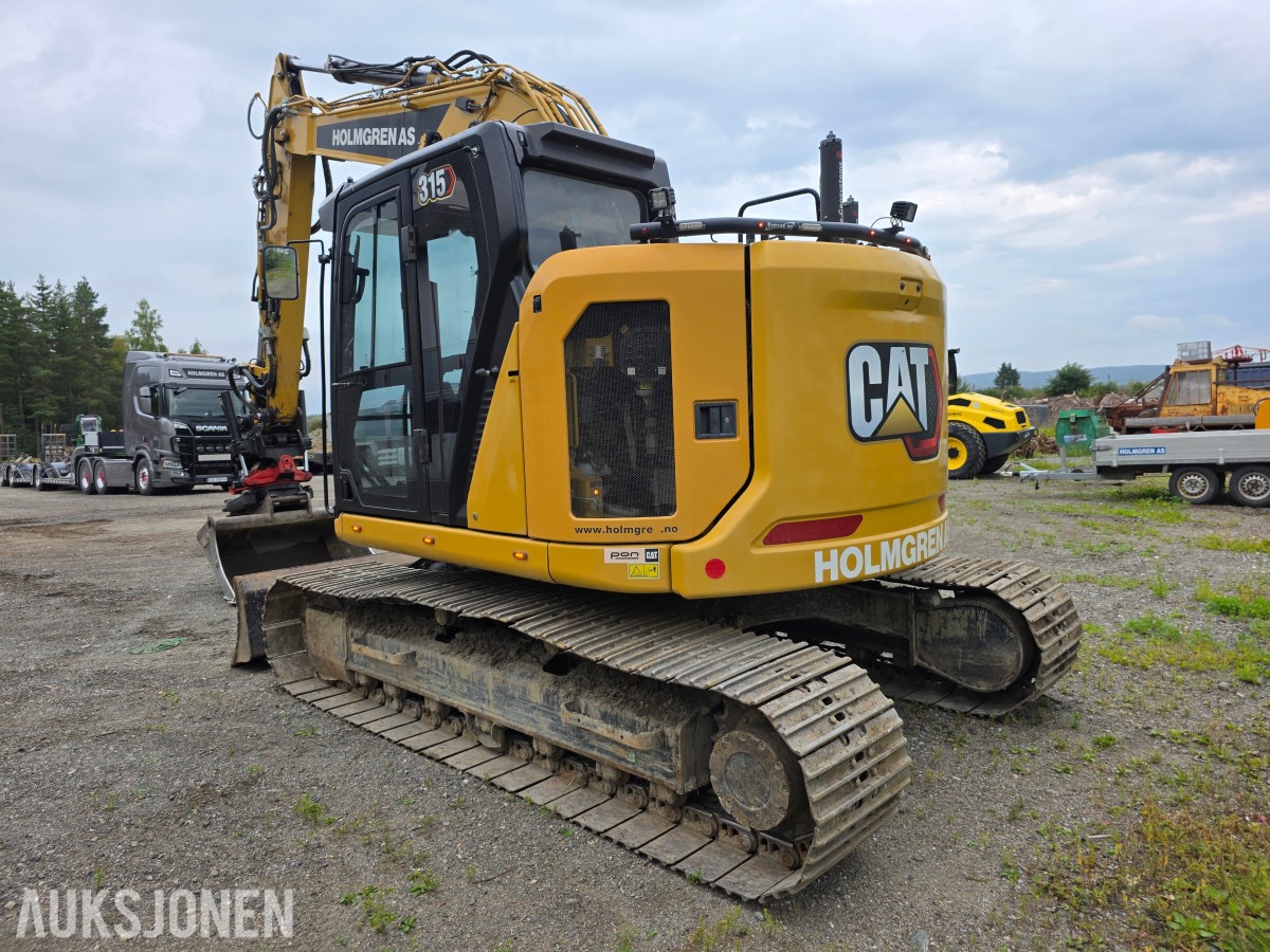 2021 Cat 315 beltegraver 3171 timer skuffe-R5 rototilt-leica maskinstyring