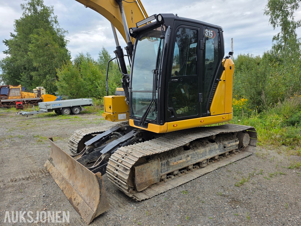 2021 Cat 315 beltegraver 3171 timer skuffe-R5 rototilt-leica maskinstyring