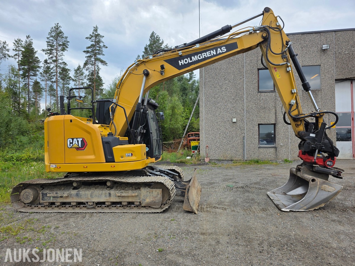 2021 Cat 315 beltegraver 3171 timer skuffe-R5 rototilt-leica maskinstyring