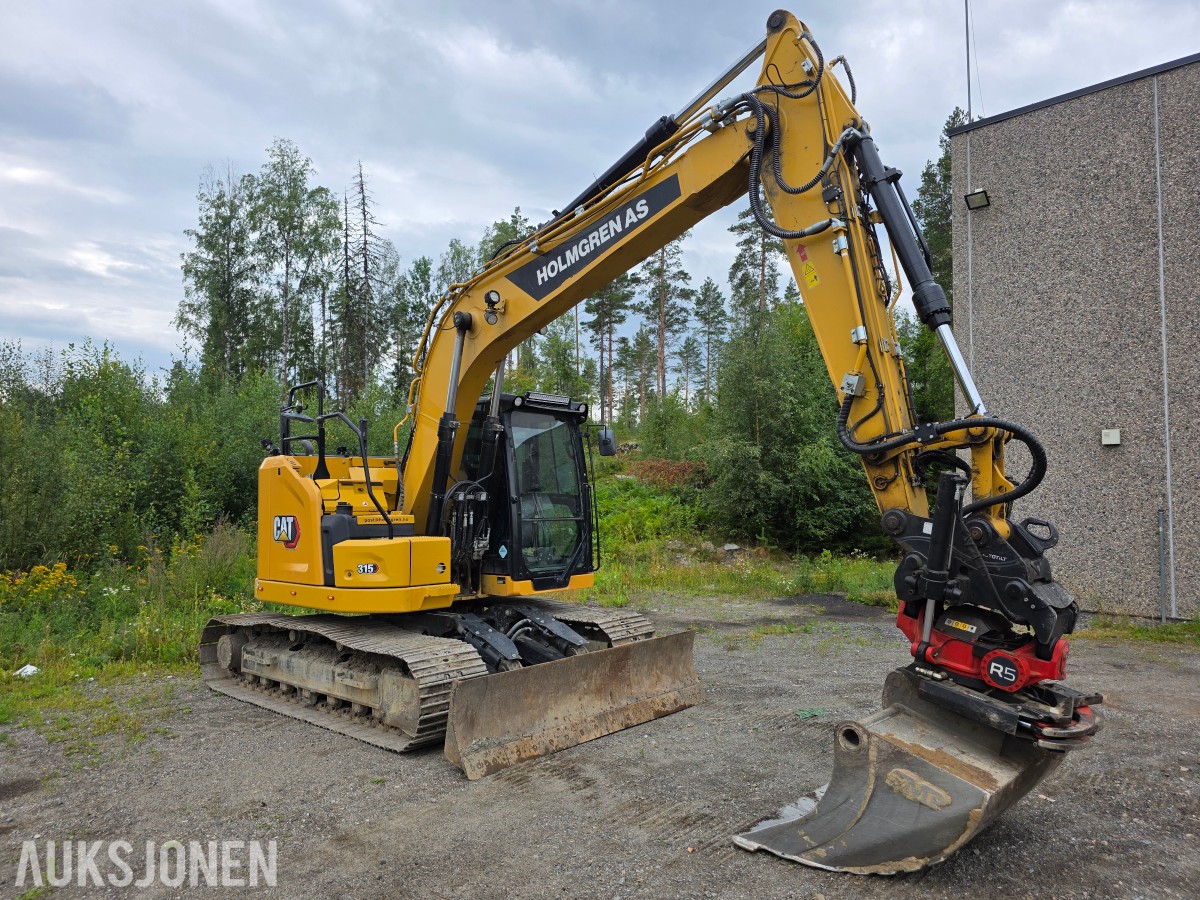2021 Cat 315 beltegraver 3171 timer skuffe-R5 rototilt-leica maskinstyring