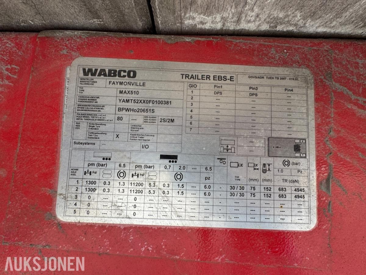 2015 Max Trailer F-S42-1ACA lowbed med uttrekk / EU-godkjent