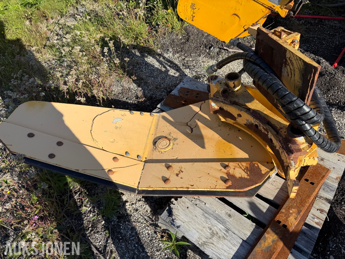 Hydraulisk snø-/grusstopper til skjær / veghøvel