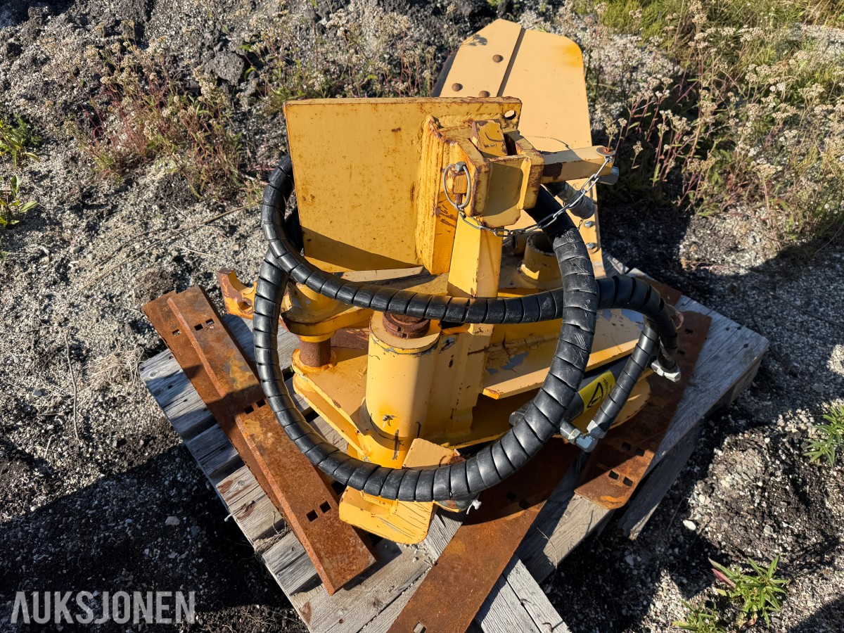 Hydraulisk snø-/grusstopper til skjær / veghøvel