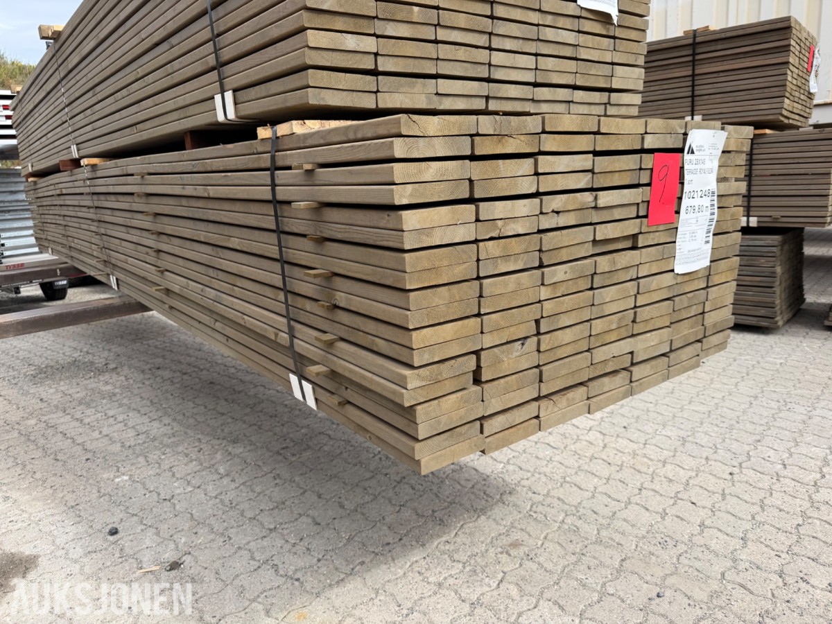 Terrassebord 28 x 145 Glatt Ende sprekk