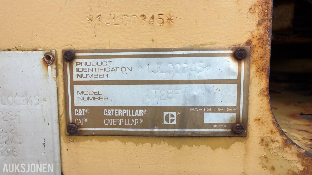 1996 Cat IT28F hjullaster m/ pallegafler og 2 skuffer 