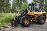 1996 Cat IT28F hjullaster m/ pallegafler og 2 skuffer 