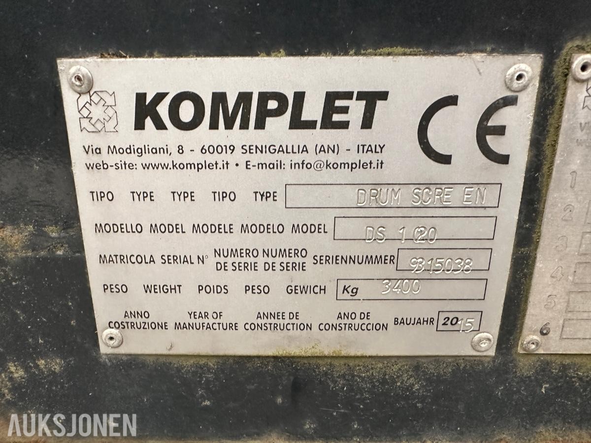 2015 Komplet DS 1020 Drum Screen | Mobil trommelsikt | sikteverk