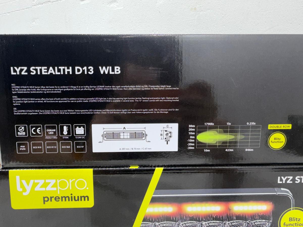 Lyzzpro Premium LED-ekstralys og varsellys – Stealth WLB / LYZ Blitz