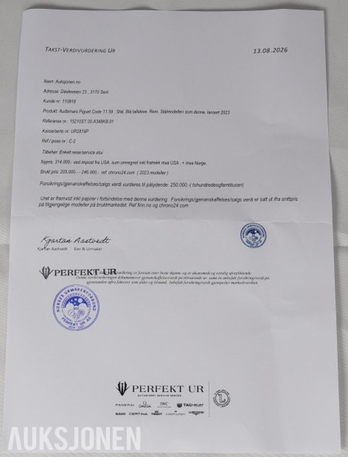 2023 Audemars Piguet Code 11.59 Selfwinding 41 mm – ref. 15210ST.OO.A348KB.01