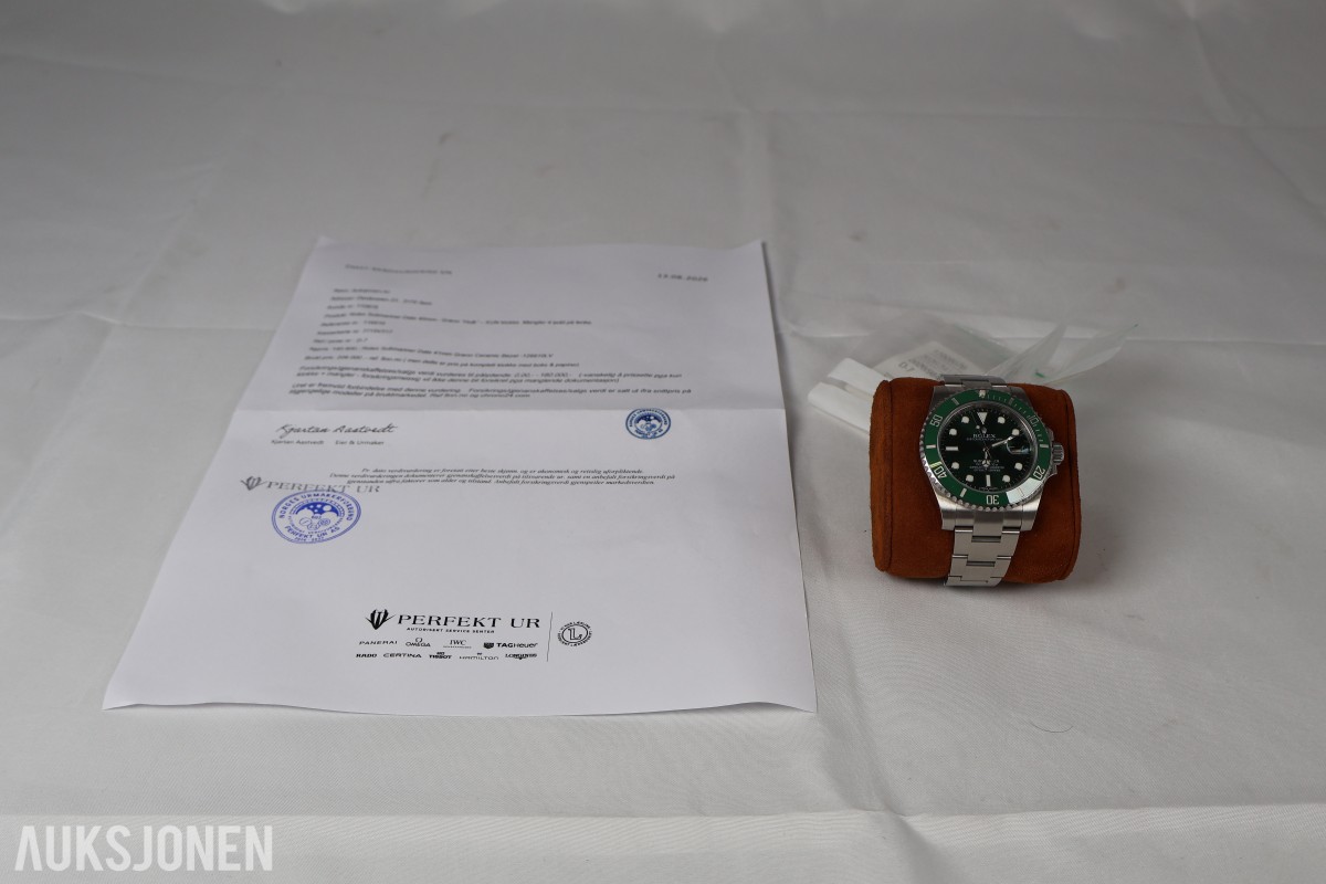 Rolex Submariner Date 40mm -Grønn Hulk - Ref 116610