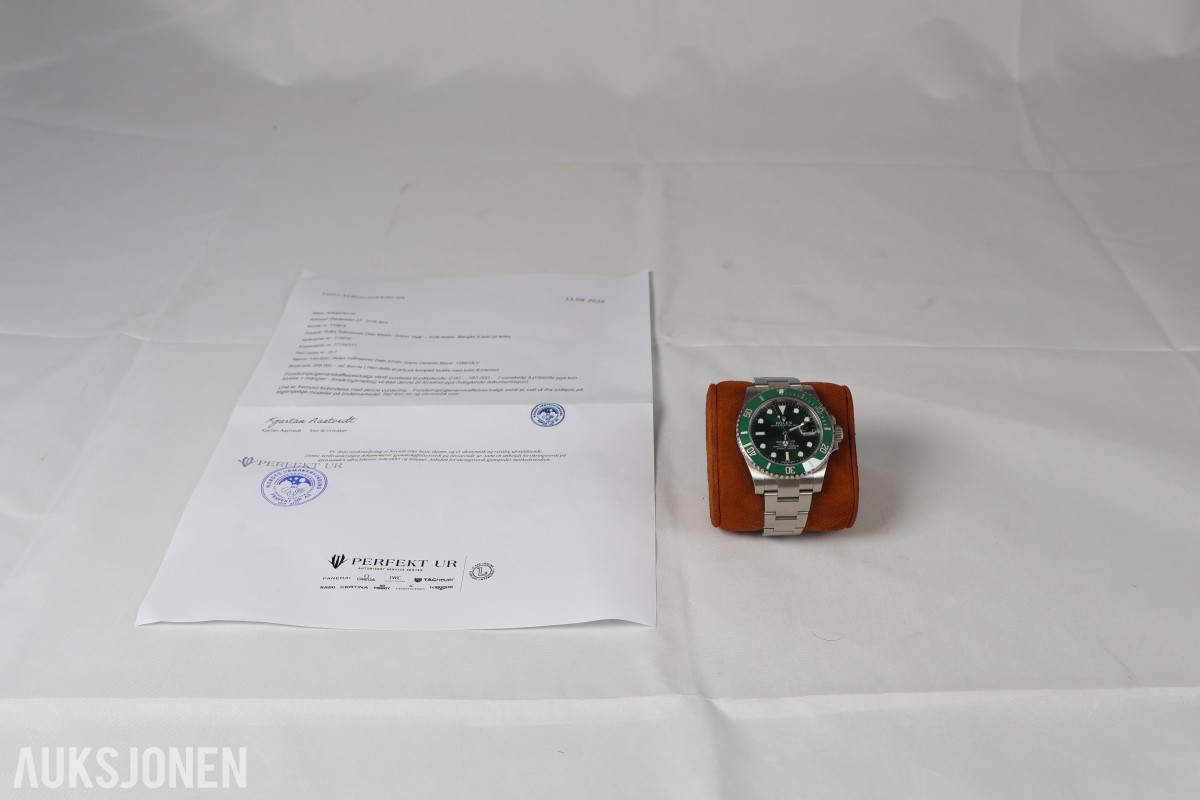 Rolex Submariner Date 40mm -Grønn Hulk - Ref 116610