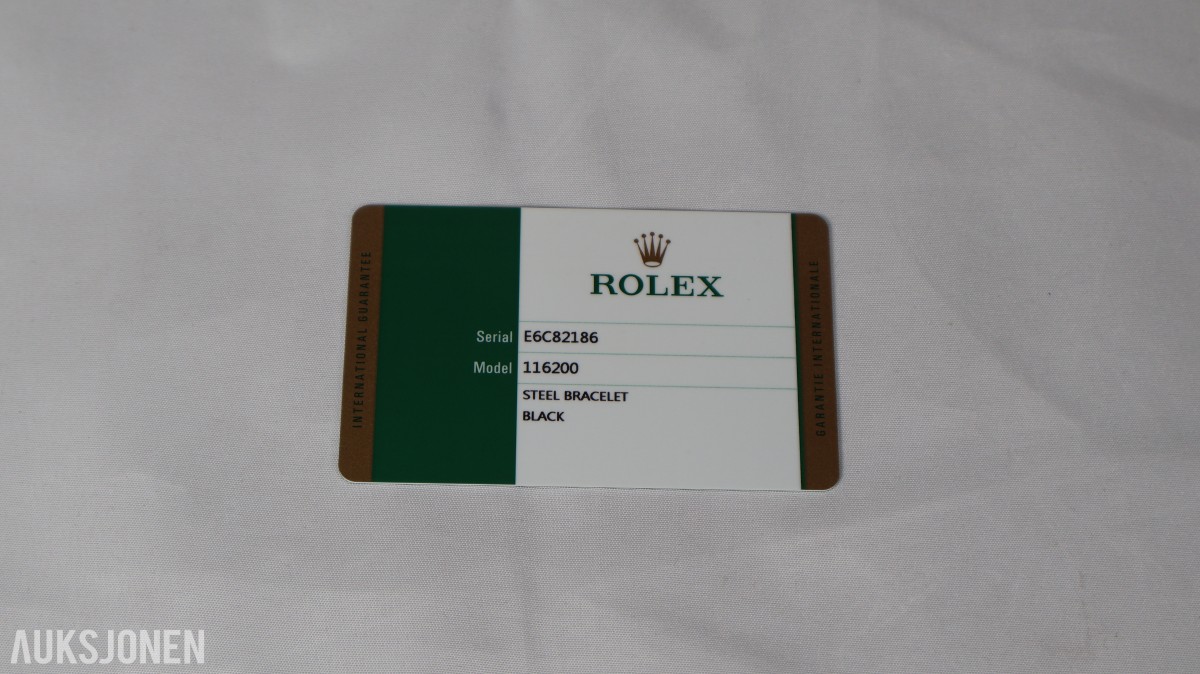2017 Rolex Datejust 36 ref. 116200 – svart skive – Oyster-lenke