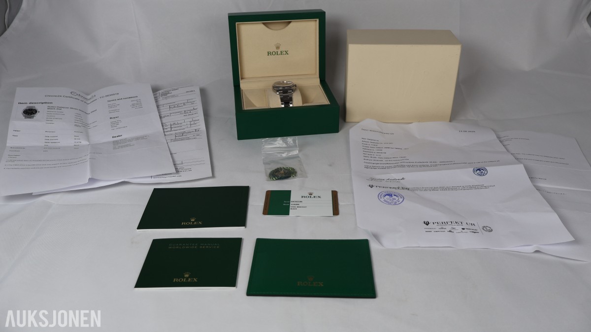 2017 Rolex Datejust 36 ref. 116200 – svart skive – Oyster-lenke